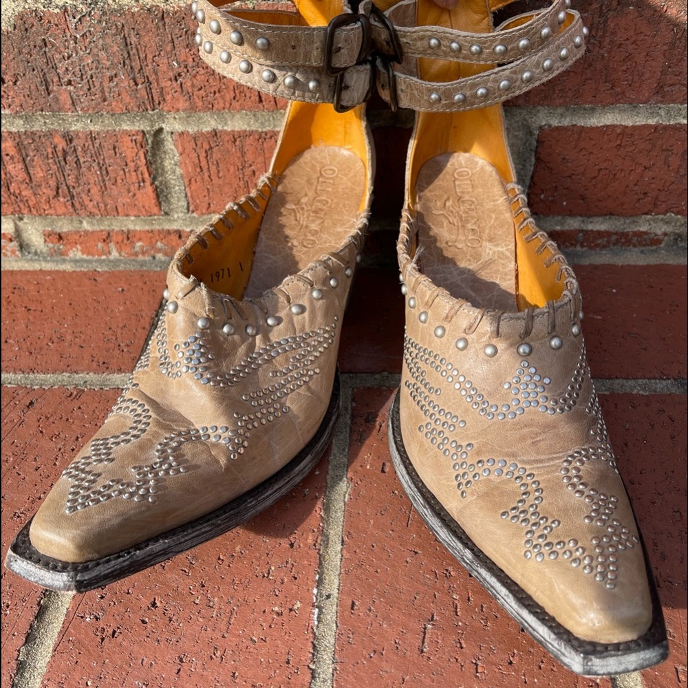 Old Gringo Strappy Mule Size 7 Bronze Distressed